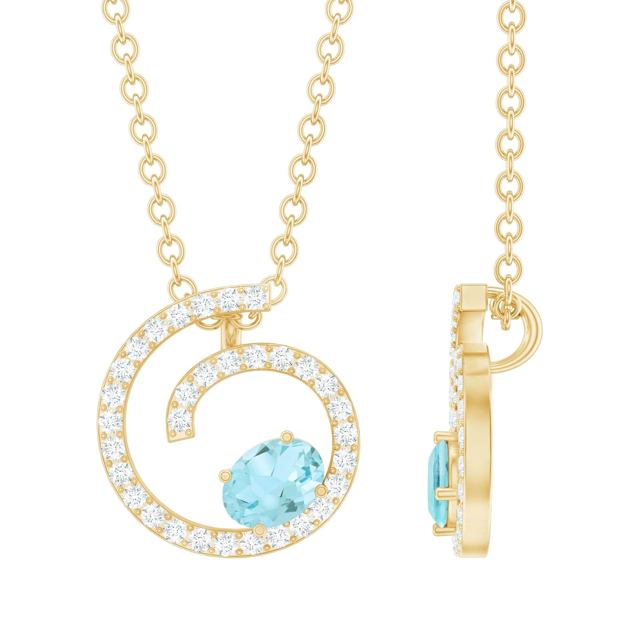 Fire Topaz Necklaces and Pendants